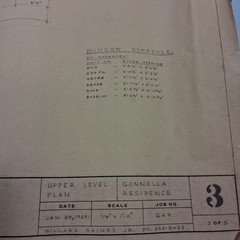 Mid Century Original 1969 Architectural Blueprints Drawings