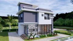 House Plan 11×8 Meter 36×26 Feet 3 Beds 3 Baths Terrace Roof PDF (A4 Hard Copy)