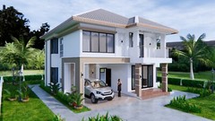 House Plans 30×36 Feet 9×11 Meter 4 Beds 3 Bath Hip Roof PDF Plan (A4 Hard Copy)