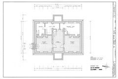Traditional Brick House, Colonial Williamsburg architectural PRINTED PLANS