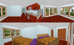 36×40 Apartment with 1-Car 1-RV Garage — PDF Floor Plan — 821 sqft — Model 1G