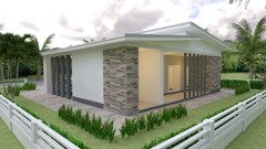 House Plans 12×11 Meter 39×36 Feet 3 Beds 2 Baths Shed Roof (A4 Hard Copy)