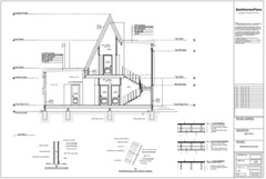 41’x66’ 4 Bedroom, 3 Baths Modern A-Frame Cabin Architecture Plans PDF Download.