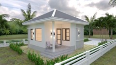 20×20 Feet Small House Plans 6×6 with One Bedroom Hip Roof (A4 Hard Copy)