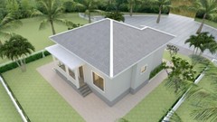30×30 Feet House Plans 9×9 Meter 2 Beds 1 bath Hip Roof PDF Plan (A4 Hard Copy)
