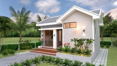 23×16 Feet Tiny House Plans 7×5 Meter One Bedroom Gable Roof PDF (A4 Hard Copy)