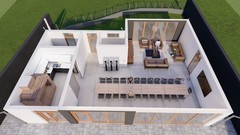 Modern Vacation Cabin House Plans 1215sqft / 112m2, Architectural plans digital