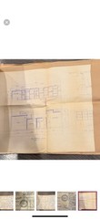 vintage set of 7 blueprint sheets from nationwide plan book company