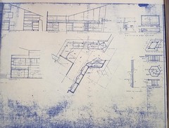 FRANK LLOYD WRIGHT: BLUELINE PLANS FOR HENRY J. NEILS RESIDENCE.