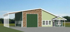 46×48 House – 2 Bedroom 2 Bath 1 RV – 1,157 sqft – PDF Floor Plan – Model 1B