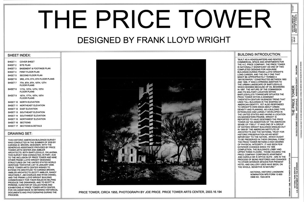 Frank Lloyd Wright’s iconic Price Tower, groundbreaking skyscraper design