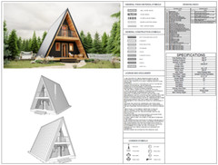 22’x42′ Tiny House Plan 1 Bed, 1 Bath Architectural Build Plans PDF Download