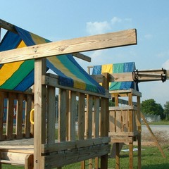 PLANS TO BUILD A KIDS CUBBY PLAYHOUSE BACKYARD JUNGLE SWINGS, WITH ROOF CD