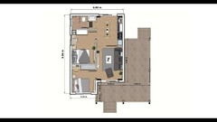 30×33 Feet Simple House Design 9×10 Meter 2 Bed 1 Bath Gable Roof (A4 Hard Copy)