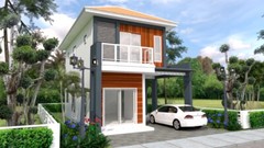 Custom Small House 6.7×10 Meter 22×33 Feet 2 Beds 3 Baths Hip Roof (A4 Hard Copy