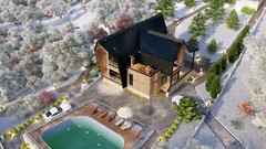 Shift Barn House 3 Bed, Terrace, Balcony CAD Blueprints Metric/Imperial