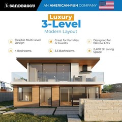 The Vista — Luxury Modern Contemporary Hillside House Plan – Sandbaggy