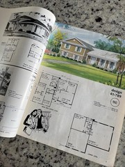 Vintage 1972 MCM Multi-Level Hillside Home Plans Design Catalog Blueprints