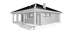 Charming Home 3 Bed, 1 Bath, 729SF Architectural Build Plans PDF Download