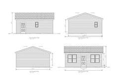 SMALL HOUSE PLAN 22X24 24X22 SMALL HOUSE RANCH GABLE ROOF PLAN # 6029 SH