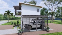 14×17 Feet Loft House Plan 4×5 Meter 1 Bed 1.5 Bath Shed Roof PDF & A4 Hard Copy
