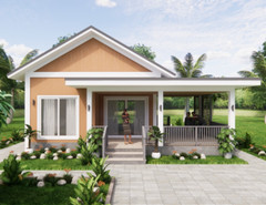 30×33 Feet Simple House Design 9×10 Meter 2 Bed 1 Bath Gable Roof (A4 Hard Copy)