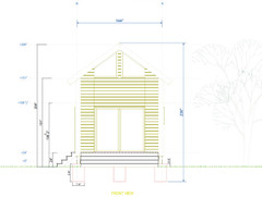 Tiny House Plan, 12×28 House Plans, Modern Cabin House Plans, Hard Copy