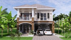 Custom House Plan 26×36 Feet 9×11 Meter 5 Beds 3 Baths Hip Roof (A4 Hard Copy)