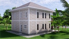 Custom House Plan 26×36 Feet 9×11 Meter 5 Beds 3 Baths Hip Roof (A4 Hard Copy)
