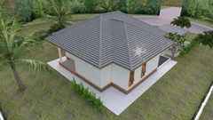 35×35 Feet House Plan 10.7×10.5 Meter 2 Beds 2 Baths Hip roof PDF (A4 Hard Copy)