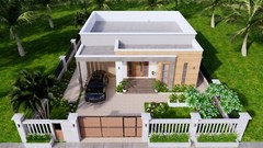 36×36 Feet House Design Plans 11×11 Meter 3 Beds 2 Baths Flat Roof(A4 Hard Copy)