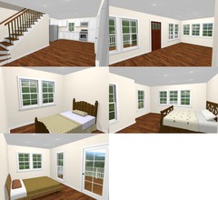 24×24 House — 3 Bedroom 3 Bath — 1,143 sq ft — PDF Floor Plan — Model 2A
