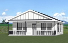 28×36 House — 3 Bedroom 2 Bath — 1,008 sq ft — PDF Floor Plan — Model 1D