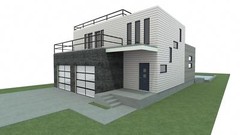 ARCHITECT DESIGNED MODERN HOUSE PLAN, 2,264S.F!, 4BR, 2.5BA, MASTER SUITE, 2-CAR