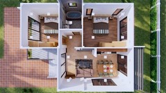 25×36 Feet Cute Small Houses Plan 7.5×11 Meter 2 Beds 1 Bath Hip (A4 Hard Copy)