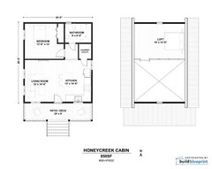 24 x 28 Modern Cabin w/ Loft Architectural & Construction Plans – PDF Download