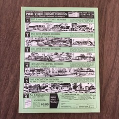 1972 vtg MCM Contemporary Home Plans 110 HOUSE Floor Plans Book SEE INDEX