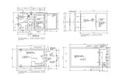 SMALL HOUSE PLAN CHALET LAKE HOUSE GABLE ROOF PLAN # 5189 SH