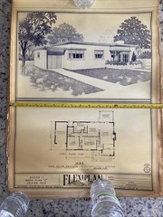 Lot Of 27- 1948 Home Plan Blueprints TRIFLEX Service Washington DC Plan Roll Set