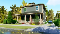 BLUEPRINTS AMERICAN FOURSQUARE TWO STORY HOUSE PLAN ARCHUP #112A4S