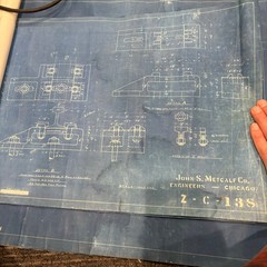 Vtg 1918 AT&SF Santa Fe Building Blueprints Railroad Memorabilia Kansas ~16 pgs