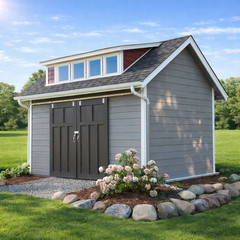 12×16 Modern Gable Shed Plans ,Backyard Storage Blueprints