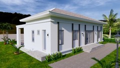 House Plans 14×11 Meter 46×36 Feet 3 Beds 2 Baths Hip Roof (A4 Hard Copy)