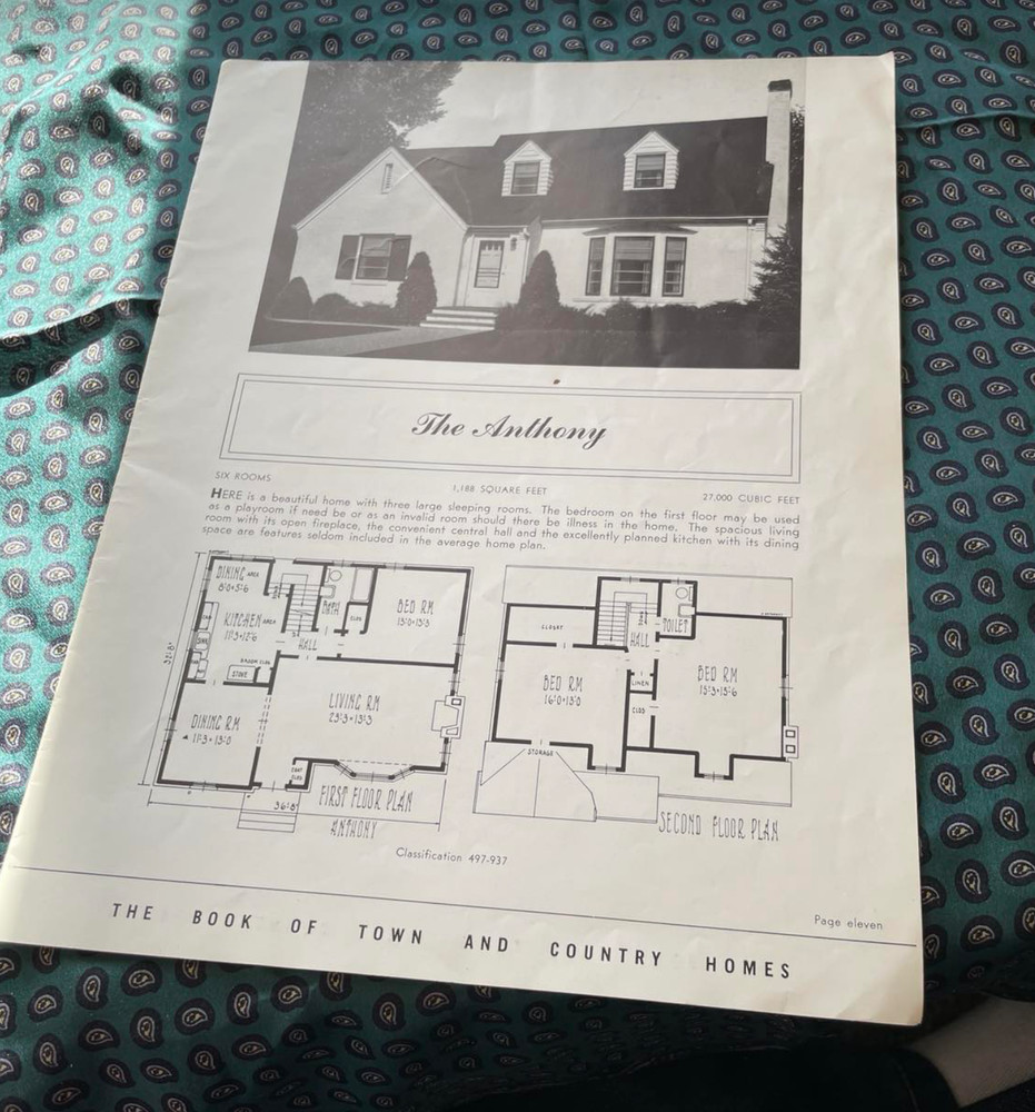 Floor Plans Town Country Homes 1950s Anthony 497-937 Sandusky 565-495