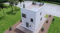 17×23 Feet Small House Plans 5×7 Meter 2 Bed 2 Bath PDF Plan (A4 Hard Copy)