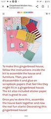 Vintage Kid Made Modern Design Your Own Modern House Craft Kit. Wood & Paper.