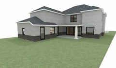 ARCHITECT DESIGNED HOUSE PLAN, 4,366 SF, 4BR, 5.5BA, MASTER SUITE, 2-CAR