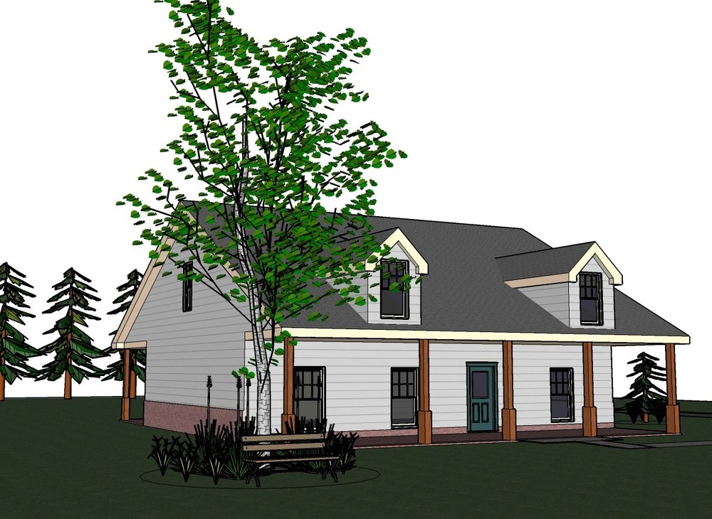 Blanche_1415G-4, 1/2 brick, 3 bed / 2 bath , 2 car garage, future upstairs, PDF