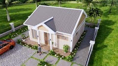 Custom Small House Plan 23×23 Feet 7×7 Meter 1 Bed 1 Bath Gable (A4 Hard Copy)