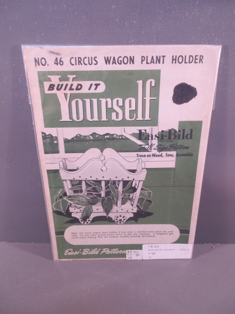 1949 Easi-Bild No 46 Circus Wagon Plant Holder Build It Yourself Plans
